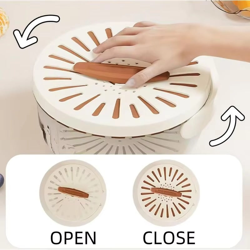 2 in 1 Multi-Functional Vegetable & Fruit Cleaning Basket | Folding Drainage & Storage Box