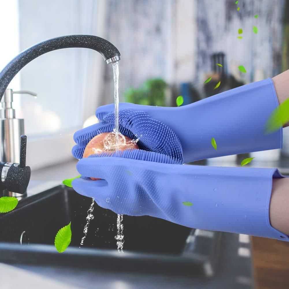 1 Pair Magic Silicon Rubber Gloves