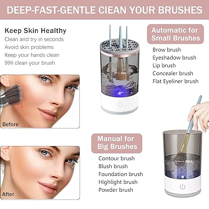 Automatic Makeup Brush Cleaner