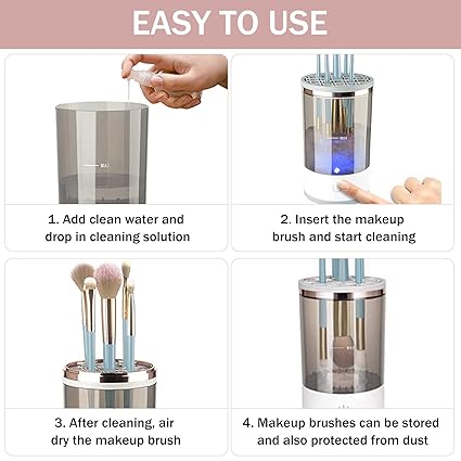 Automatic Makeup Brush Cleaner