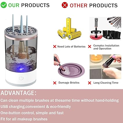 Automatic Makeup Brush Cleaner