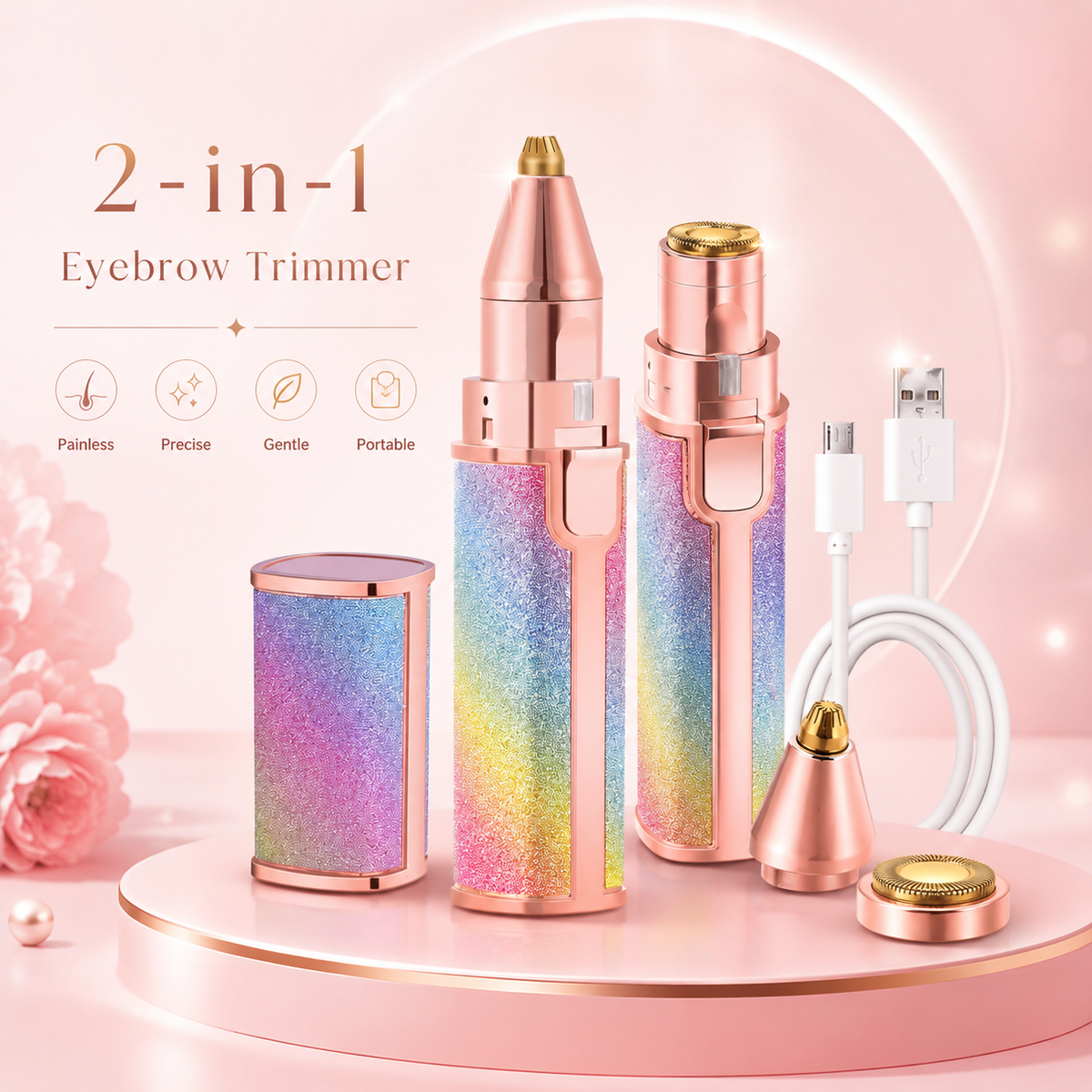 Flawless 2 In 1 Eyebrow Trimmer Multi (Rechargeable)