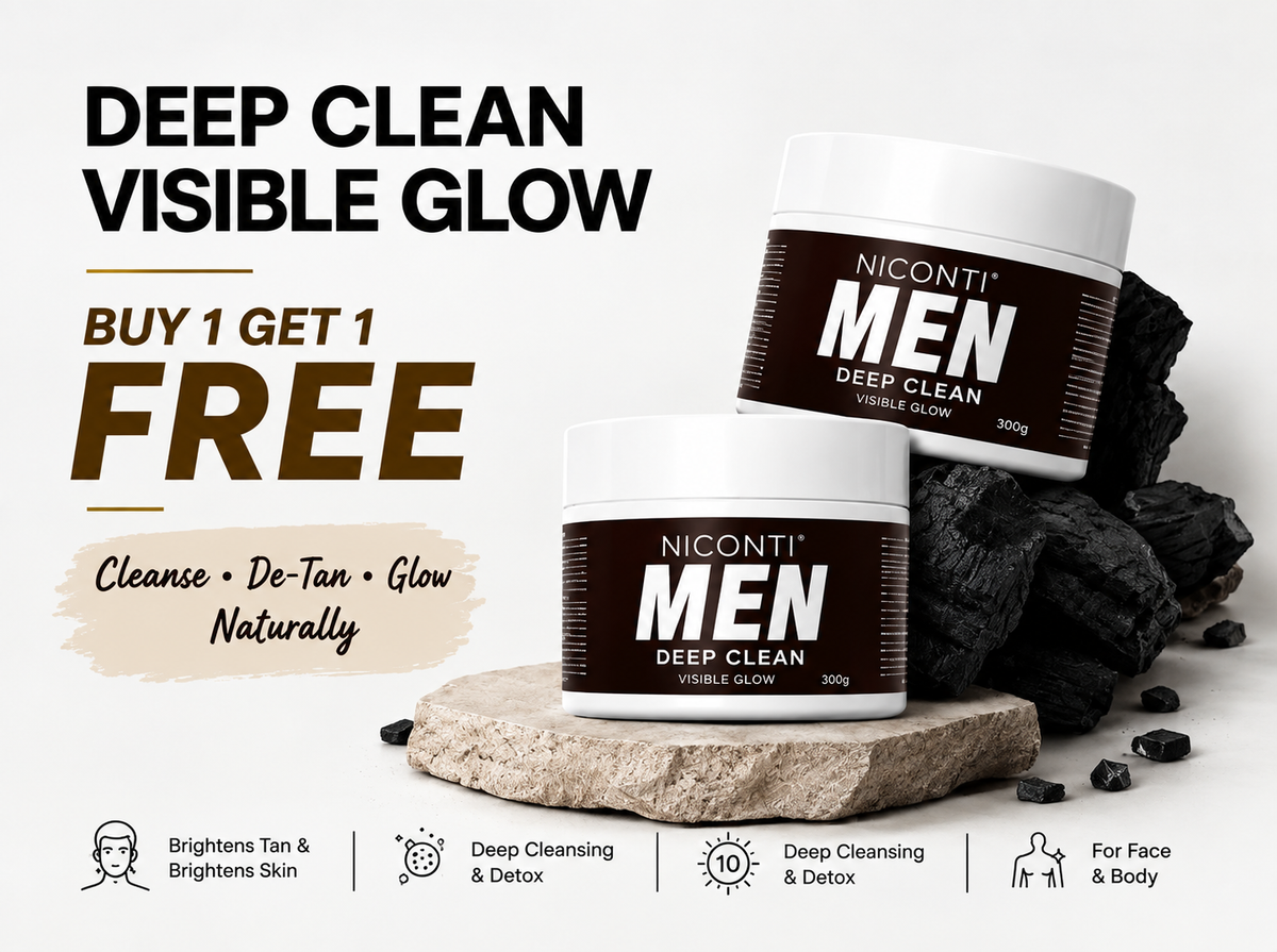 Buy 1 Get 1 FREE – Niconi Men Enzyme De-Tan Pack (300g Each)