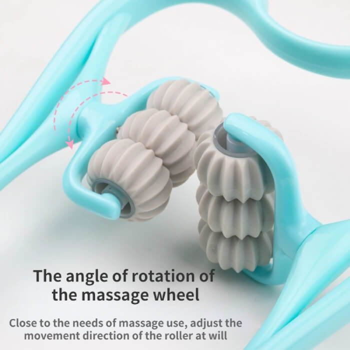 6 Wheel Pressure Point Neck Massager Random Color