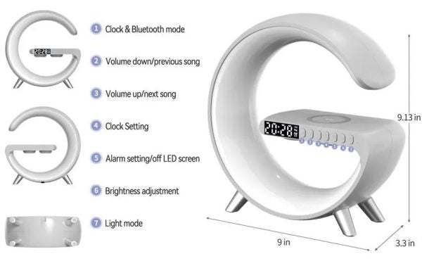 G-Shape lamp,charger & bluetooth speaker